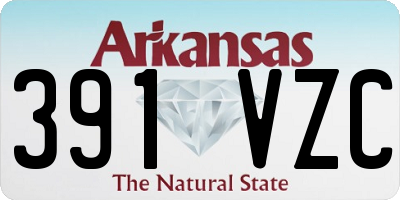 AR license plate 391VZC