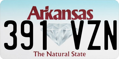 AR license plate 391VZN