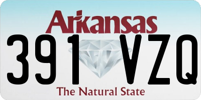 AR license plate 391VZQ