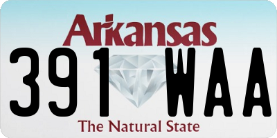 AR license plate 391WAA