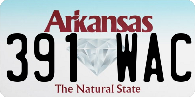 AR license plate 391WAC
