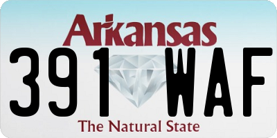 AR license plate 391WAF
