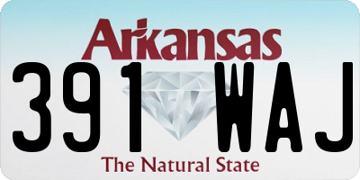 AR license plate 391WAJ