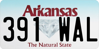 AR license plate 391WAL