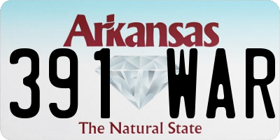 AR license plate 391WAR