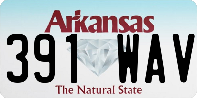 AR license plate 391WAV