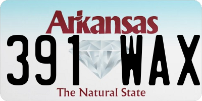 AR license plate 391WAX