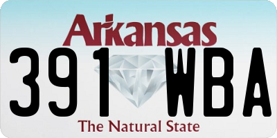 AR license plate 391WBA