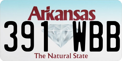 AR license plate 391WBB