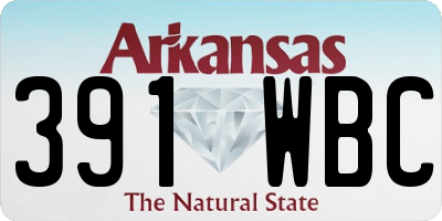 AR license plate 391WBC
