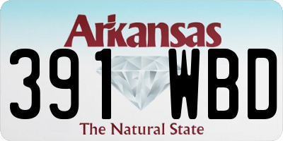 AR license plate 391WBD