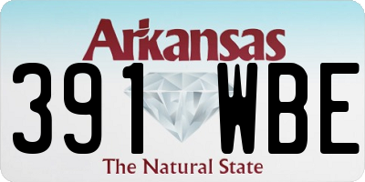 AR license plate 391WBE