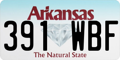 AR license plate 391WBF