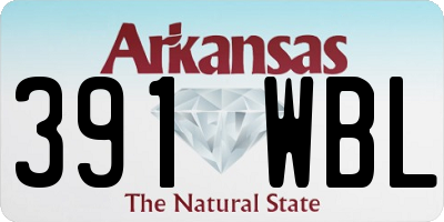 AR license plate 391WBL