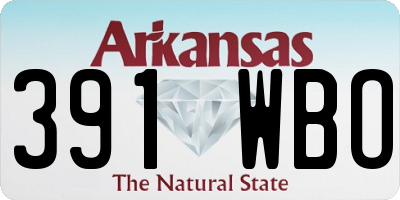 AR license plate 391WBO