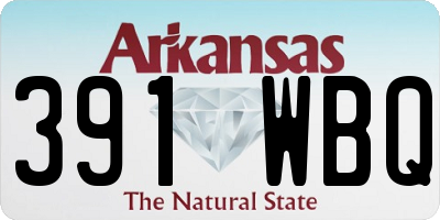 AR license plate 391WBQ