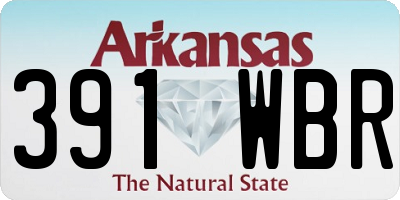 AR license plate 391WBR