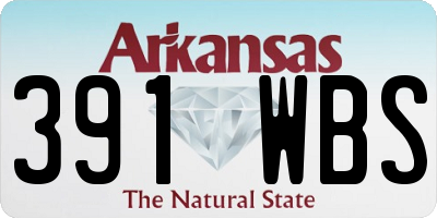 AR license plate 391WBS