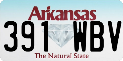 AR license plate 391WBV