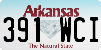 AR license plate 391WCI