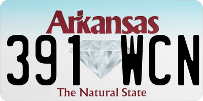 AR license plate 391WCN