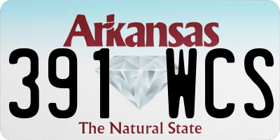 AR license plate 391WCS