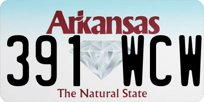 AR license plate 391WCW