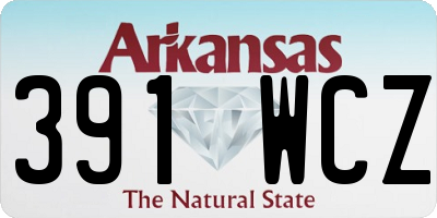 AR license plate 391WCZ
