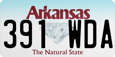 AR license plate 391WDA
