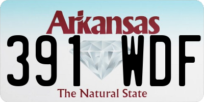 AR license plate 391WDF