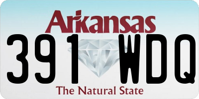 AR license plate 391WDQ