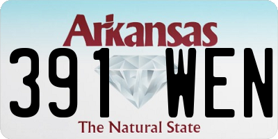 AR license plate 391WEN