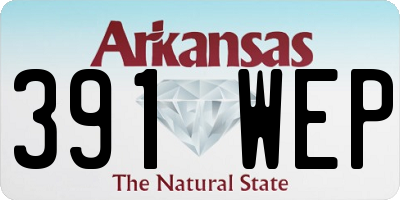 AR license plate 391WEP