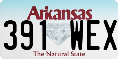 AR license plate 391WEX
