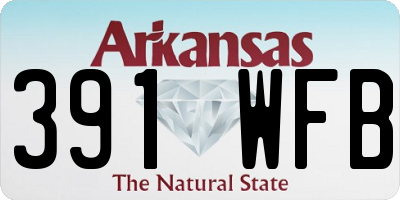 AR license plate 391WFB