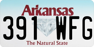AR license plate 391WFG