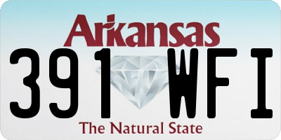 AR license plate 391WFI