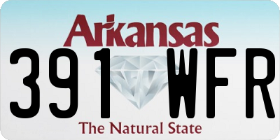 AR license plate 391WFR