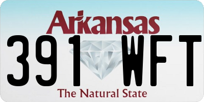 AR license plate 391WFT