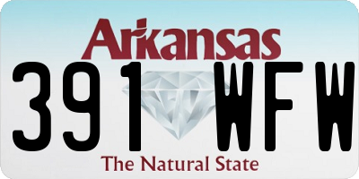 AR license plate 391WFW