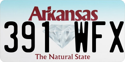 AR license plate 391WFX