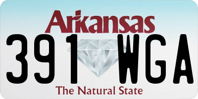 AR license plate 391WGA