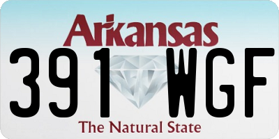 AR license plate 391WGF