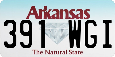 AR license plate 391WGI