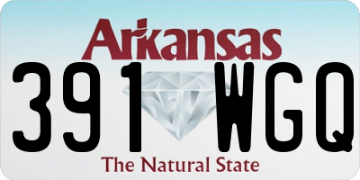 AR license plate 391WGQ