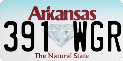 AR license plate 391WGR