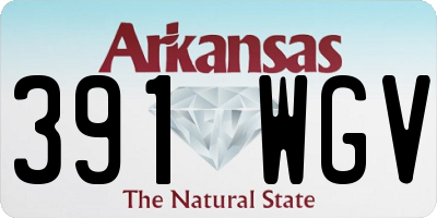 AR license plate 391WGV