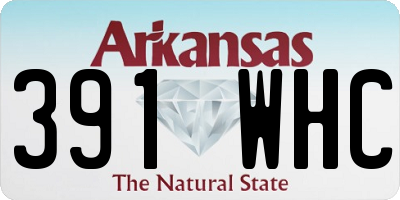 AR license plate 391WHC