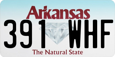 AR license plate 391WHF