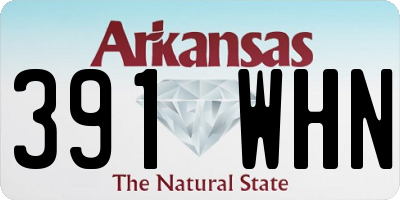 AR license plate 391WHN